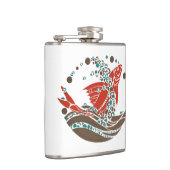 Art Deco Fisch mit Blasen Flachmann (Rechts)