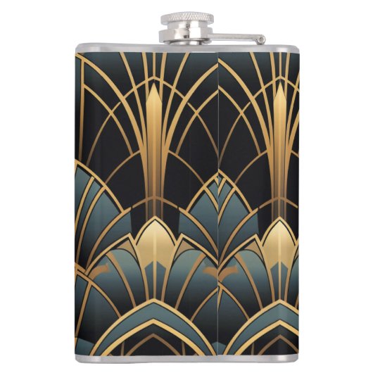 Art Deco Flachmann (Rückseite)