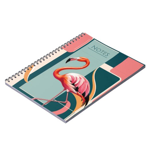 Art Deco Flamingo Notizblock (Linke Seite)