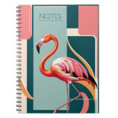 Art Deco Flamingo Notizblock (Vorderseite)