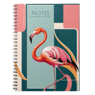 Art Deco Flamingo Notizblock