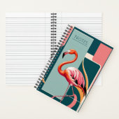 Art Deco Flamingo Notizblock (Innen)
