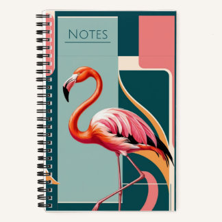 Art Deco Flamingo Notizblock