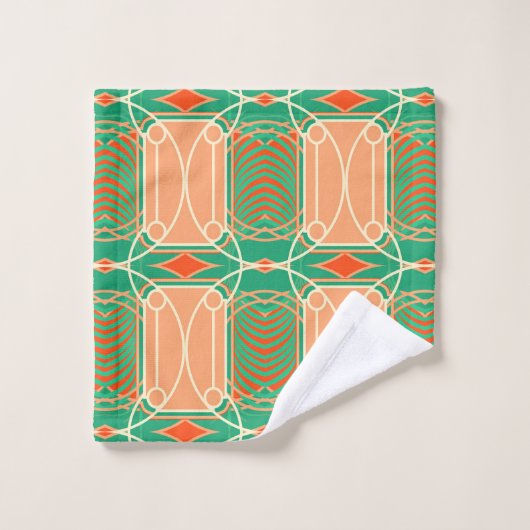 Art Deco Flamingo Pink und Aqua Handtücher (Waschlappen)