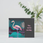 ART DECO FLAMINGO VERÄNDERUNG DER ADRESSE POSTCARD POSTKARTE (Stehend Vorderseite)