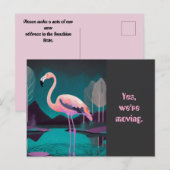ART DECO FLAMINGO VERÄNDERUNG DER ADRESSE POSTCARD POSTKARTE (Vorne/Hinten)