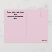 ART DECO FLAMINGO VERÄNDERUNG DER ADRESSE POSTCARD POSTKARTE (Rückseite)