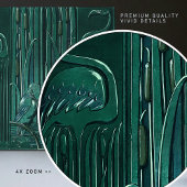 Art Deco Flamingo Wand Deco Fliese