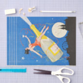 Art Deco Flapper Dancing Bar Scene Gatsby der 20er Seidenpapier (Handwerk)