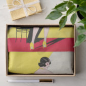 Art Deco Flapper Dancing Bar Scene Gatsby der 20er Seidenpapier (Geschenk)