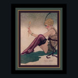 Art Deco Flapper der 1920er Jahre mit Mirror Poster<br><div class="desc">Blickfang, 1920er Jahre, Art Deco Print von Fabius Lorenzi. 11x14 hier abgebildet. In anderen Größen erhältlich.</div>