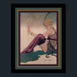 Art Deco Flapper der 1920er Jahre mit Mirror Poster<br><div class="desc">Blickfang,  1920er Jahre,  Art Deco Print von Fabius Lorenzi. 11x14 hier abgebildet. In anderen Größen erhältlich.</div>