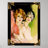 Art Deco Flapper Ladys Poster. Poster (Vorne)