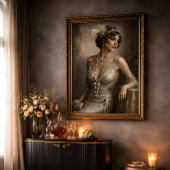 Art Deco Flapper Perlen Glam Decoupage Seidenpapier