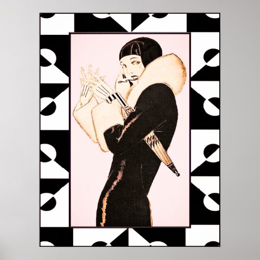 Art Deco Flapper (Rene Vincent 1920/30) Poster (Vorne)