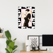 Art Deco Flapper (Rene Vincent 1920/30) Poster (Heimbüro)