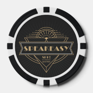 Art Deco Flapper-Slang Speakeasy Bees Knees aus de Pokerchips
