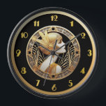 Art Deco Flapper Style Uhr<br><div class="desc">Ich habe diese schöne Art Deco Flapper Stil Uhr in Gold und schwarz Farbe erstellt. Diese Uhr würde in jedem Zimmer des Hauses sehr elegant aussehen und würde vor allem mit der modernen Deko-Wohngestaltung passen.</div>