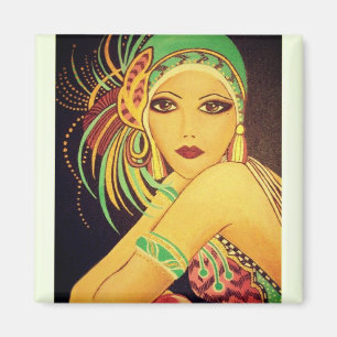 Art Deco Flapper-Tänzerin Magnet