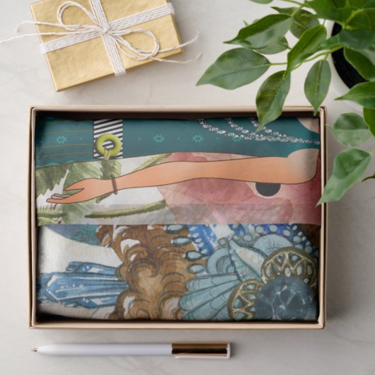 Art Deco Flappers Decoupage Seidenpapier (Geschenk)