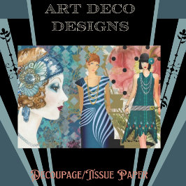 Art Deco Flappers Decoupage Seidenpapier