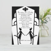 Art Deco Flappers Einladung (Stehend Vorderseite)