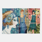 Art Deco Flappers Geschirrtuch (Horizontal)