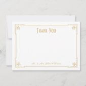 Art Deco Flat Danke Note Card (Vorderseite)
