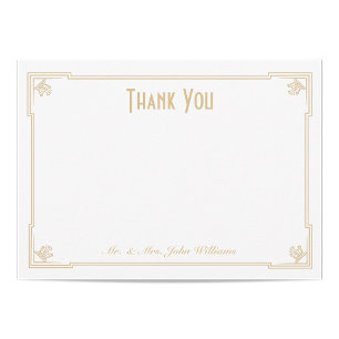 Art Deco Flat Danke Note Card