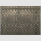 Art Deco Flat Metallic Taupe Decoupage Seidenpapier (Vorderseite)