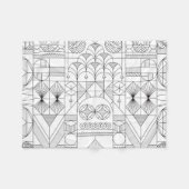 Art Deco Fleece Blanket (Vorderseite (Horizontal))