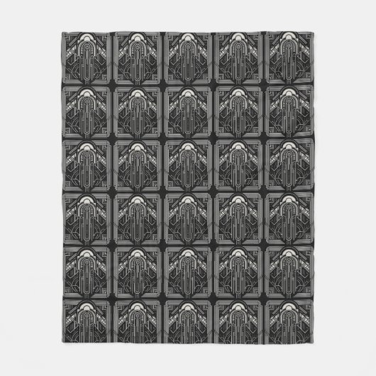 Art Deco Fleecedecke (Vorderseite)