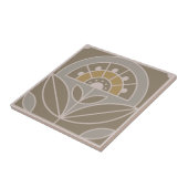 Art Deco Fliese Blumenmuster (Immergrüner Nebel) (Seite)