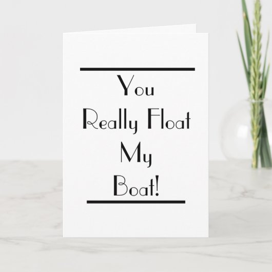 Art Deco Float My Boat Card Karte (Vorderseite)