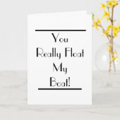 Art Deco Float My Boat Card Karte (Gelbe Blume)