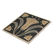 Art Deco Floral. Bluebell-Blume 2  Fliese (Seite)