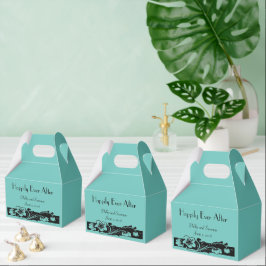 Art Deco Floral Border Wedding Geschenkschachtel