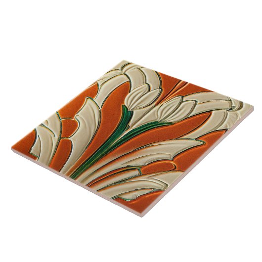 Art Deco Floral Deco Fliese (Seite)