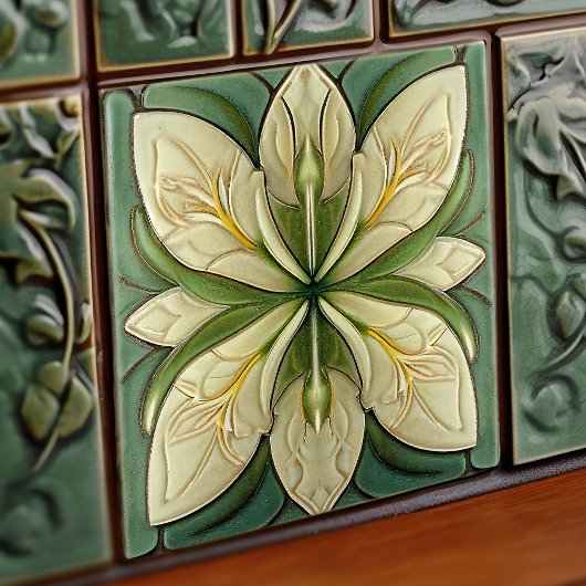 Art Deco Floral Deco Fliese