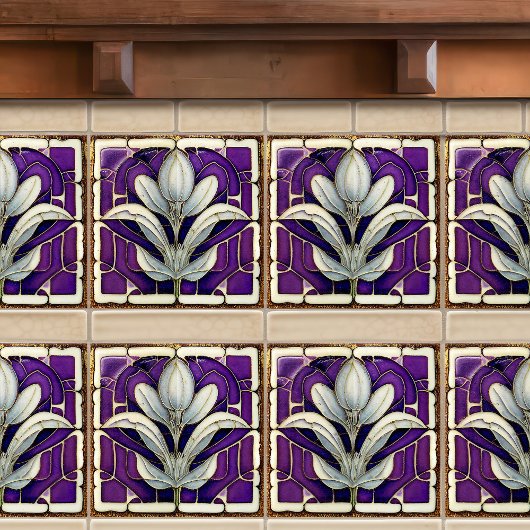 Art Deco Floral Deco Fliese