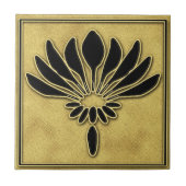 Art Deco Floral Design Keramik Tile. Fliese (Vorderseite)