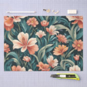 Art Deco Floral Design Seidenpapier (Handwerk)
