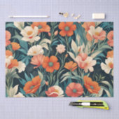 Art Deco Floral Design Seidenpapier (Handwerk)