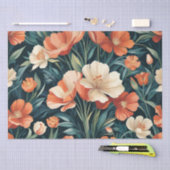 Art Deco Floral Design Seidenpapier (Handwerk)