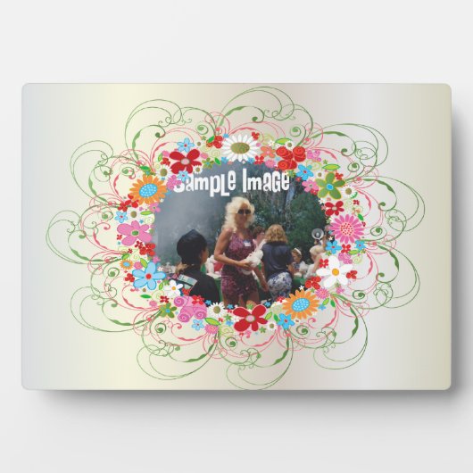 Art Deco Floral Fotoplatte (Vorderseite)