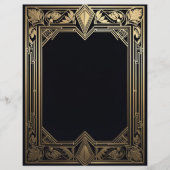 Art Deco Floral Frame Briefbogen (Vorderseite)