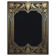 Art Deco Floral Frame