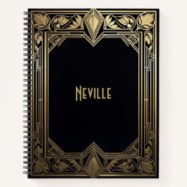 Art Deco Floral Frame Notizblock