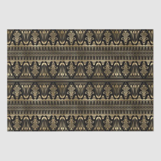 Art Deco Floral Geometric Pattern Design Seidenpapier (Vorderseite)