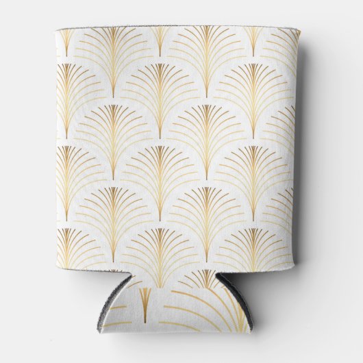 Art Deco Floral: Goldene Eleganz. Dosenkühler (Vorderseite)